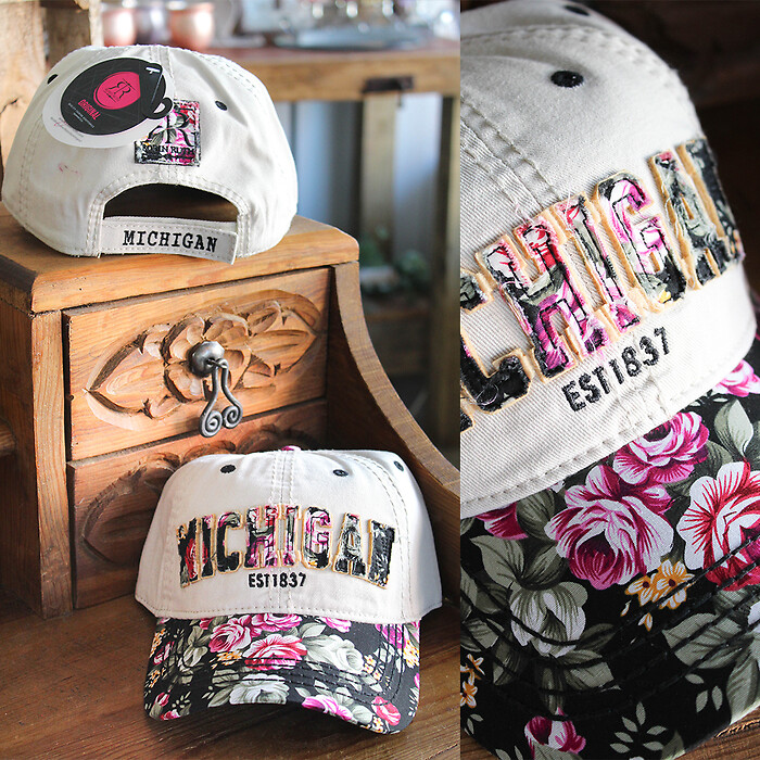 Khaki Floral Ball Cap