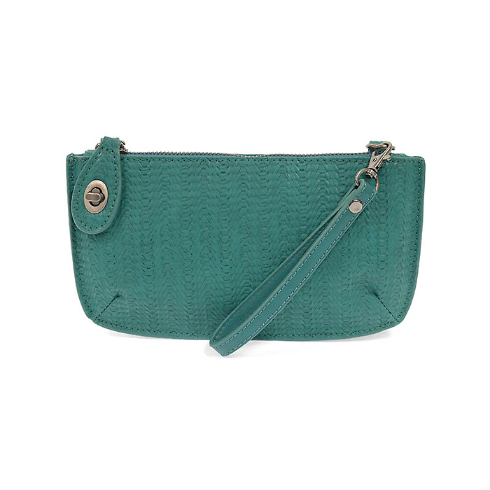 Woven Crossbody Wristlet in Lake Blue